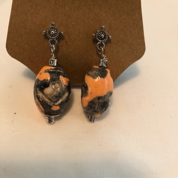 Handmade ceramic and freshwater beads jewelry set - Picture 4 of 4